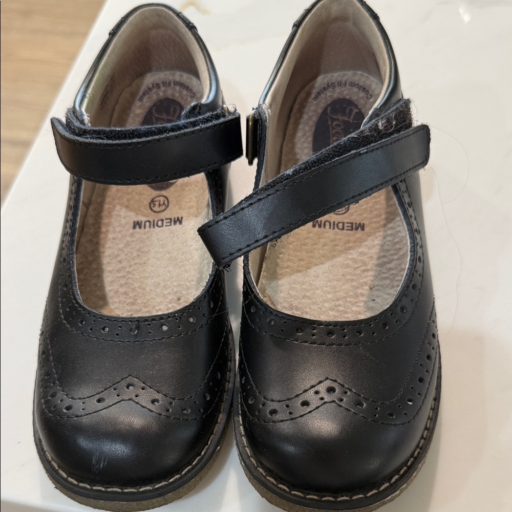 FootMates Classic Black Kids Dress Shoes